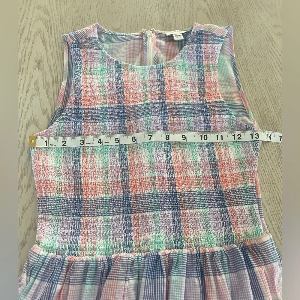 J Crew pastel plaid midi dress, size XXS - Picture 12 of 14